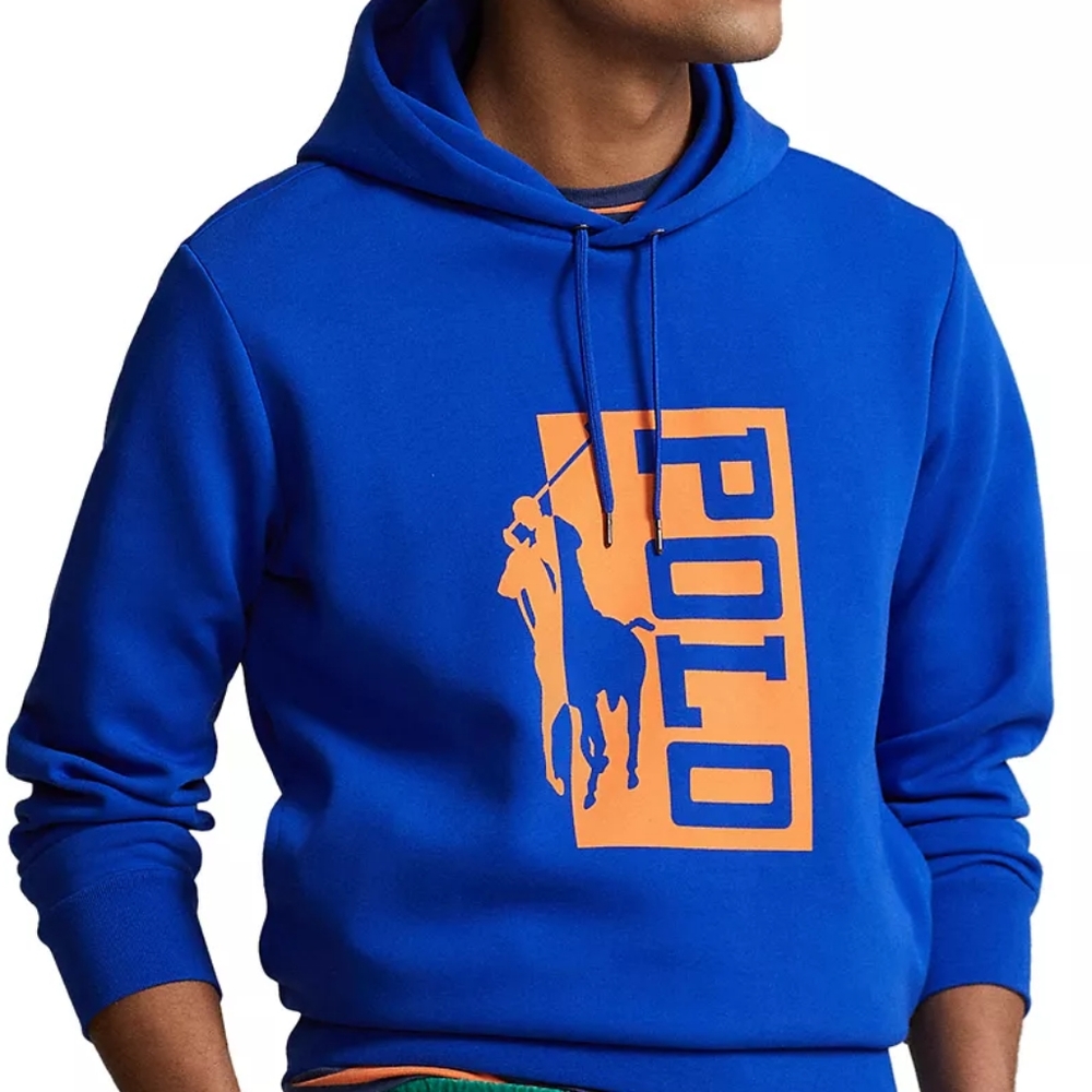 POLO BY RALPH BIG PONY LOGO DOUBLE KNIT HOODIE